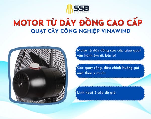 motor quạt đứng vinawind