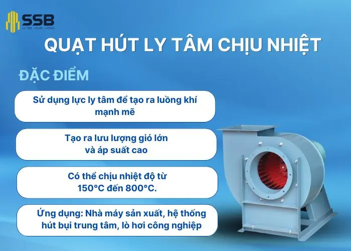 Quạt hút ly tâm chịu nhiệt