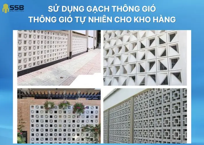 Sử dụng gạch thông gió trong kho hàng