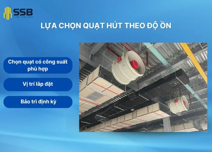 Chọn quạt hút theo độ ồn