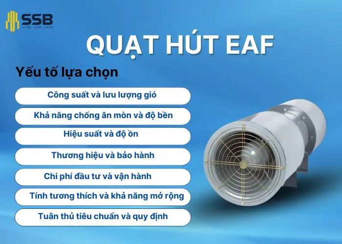 Yếu tố chọn quạt hút EAF tốt