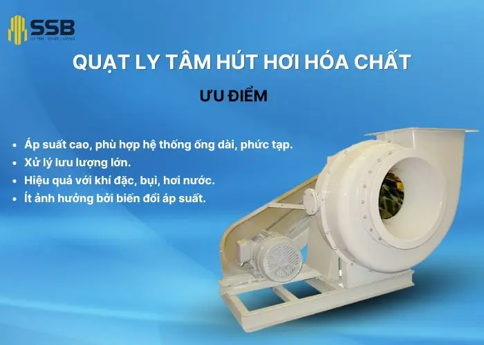 Quạt ly tâm hút hơi hóa chất