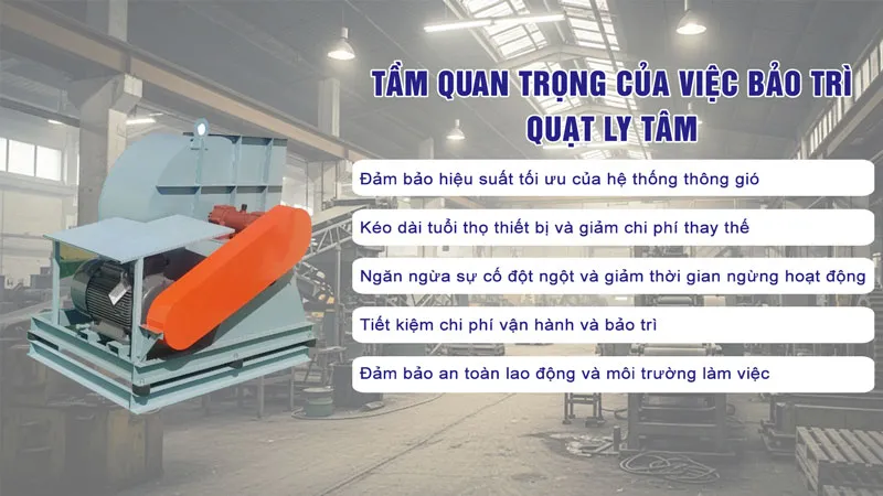 Tầm Quan Trọng Của Việc Bảo Trì Quạt Ly Tâm
