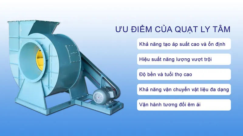 Ưu điểm Của Quạt Ly Tâm